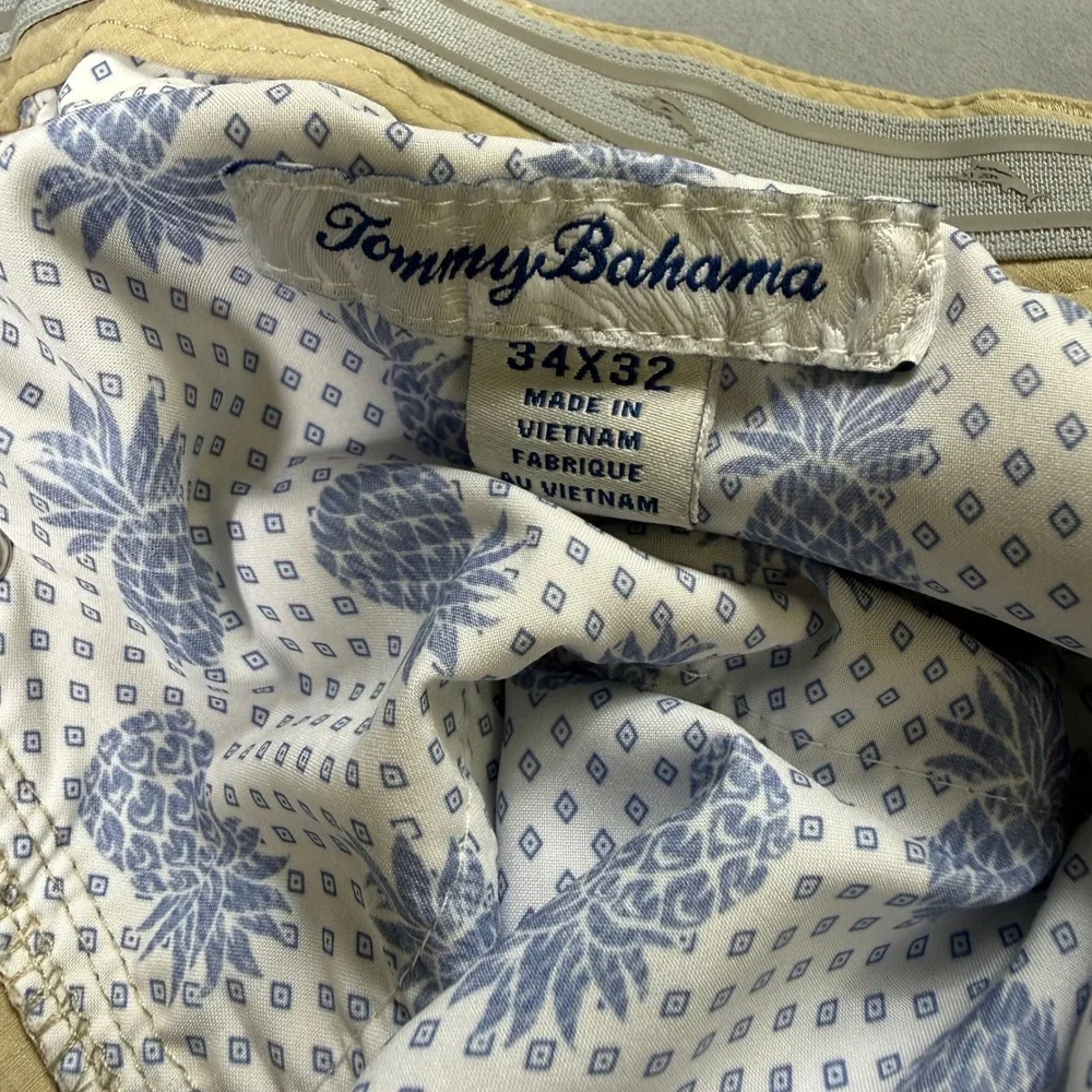 Tommy Bahama Boracay Performance Pants Mens 34x32 Tan Stretch Beach Golf Wicking